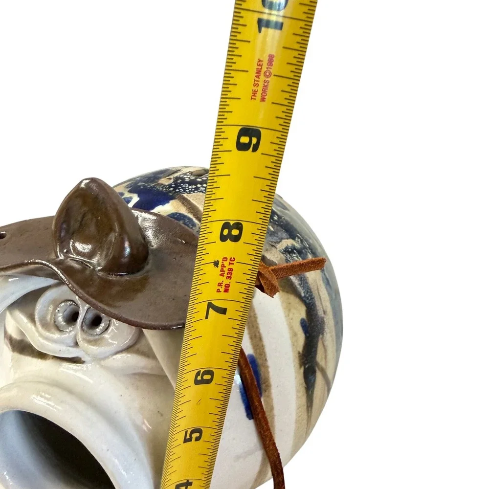 Unbranded Piggy Bank Unisex Medium Multi Cowboy Hat Studio Pottery Ceramic Pig - Picture 9 of 11